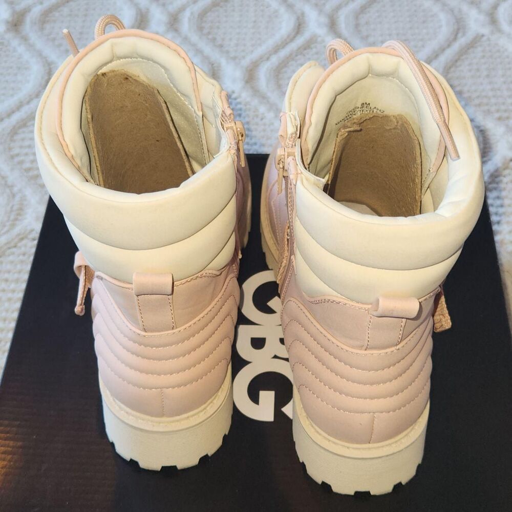 GBG Los Angeles Baby Pink Sheelah Lug Sole Lace-up Hiker Bootie Size 8 - Picture 4 of 6